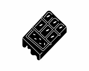 creative Silhouette chocolate Icon Vector Illustration