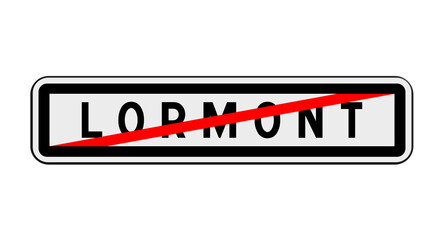 Panneau de sortie de Lormont, Gironde, Nouvelle-Aquitaine