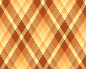 Argyle pattern of geometric rhombus. Harlequin check wallpaper design. Classic diamond shaped textile material for web background, print fabric clothing, sweater, wrapping paper, gift card, invitation