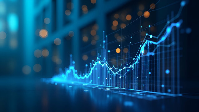 Execute targeted mid year sales analysis reviews integrating premium photostock visuals and statistical data to refine market forecasting and strategy in  Photo Stock  Concept  and empty space on the 