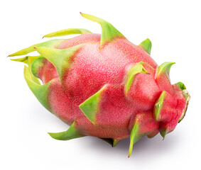 Dragon fruit isolated on white background. File contains clipping path.