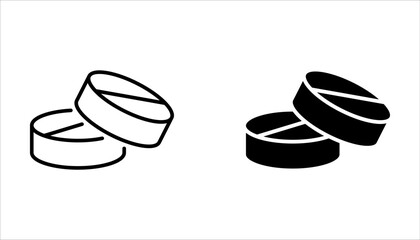 Medical pills icons set, vector illustration on white background.