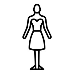 Fashion design template showcasing elegant dress form  