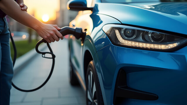 Innovative EV range anxiety solutions incorporate advanced battery management systems and efficient charging networks to support extended electric vehicle journeys reliability in  Photo Stock  Concept