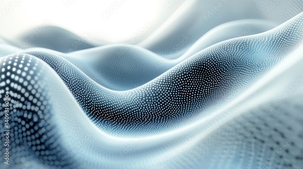 Poster a white background with a wave and stars, abstract light gray background with gradient and geometric