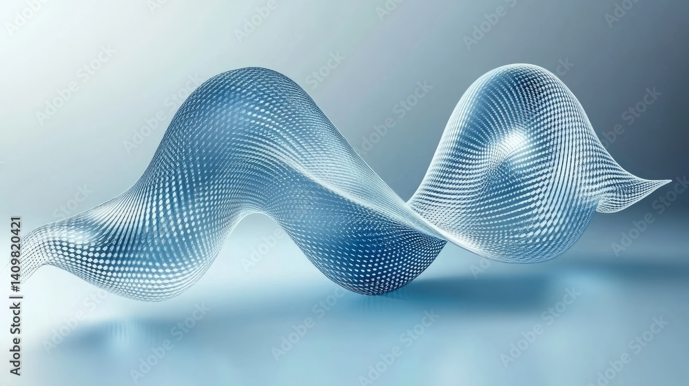 Poster a white background with a wave and stars, abstract light gray background with gradient and geometric