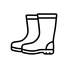 Rubber boots illustration in minimalist style  