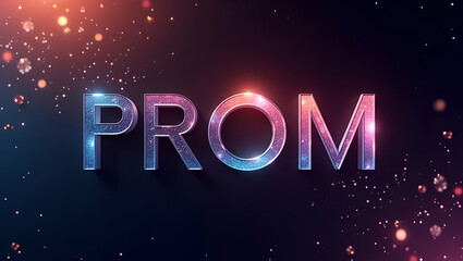 Craft a striking prom event branding visual that fuses innovative design elegant typography and dynamic imagery to create a memorable identity for a high profile formal celebration. in  Photo Stock  C