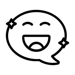 chat smile Line Icon