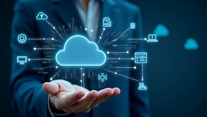 Innovative Cloud Automation: Streamlining IT Workflows & Enhancing Efficiency with Intelligent Process Orchestration - Photo Concept with Empty Space