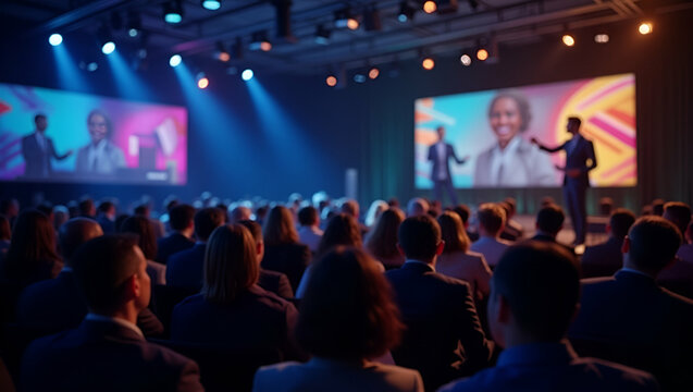 Dynamic Diversity Leadership Conference: Transformative Keynotes & Interactive Sessions for Organizational Growth - Photo Stock Concept with Left Space