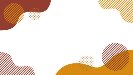 抽象的な幾何学模様のフレーム素材 チラシ・Web・動画背景16:9サイズ ブラウン