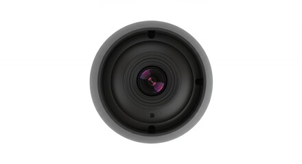 Circular gray speaker detail for audio systems