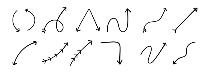  Set of Doodle Arrow