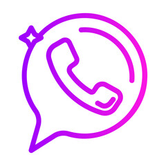 talk Line Gradient Icon