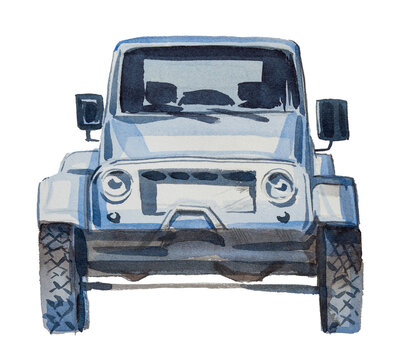 recommend clip art: Retro car design. Watercolor hand painted old automobile illustration. Vintage vehicle themed clipart.