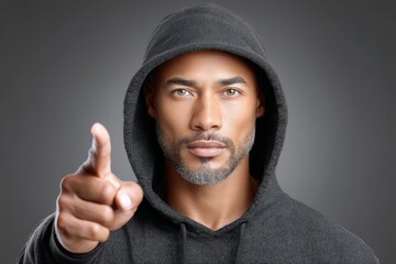 A person voting with deep conviction and focused determination