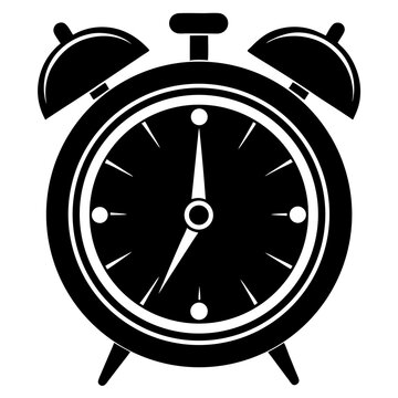 recommend clip art: Alarm Clock Silhouette for Time Management Graphics