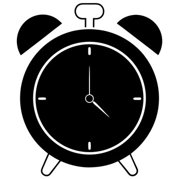 recommend clip art: Alarm Clock Silhouette for Time Management Graphics