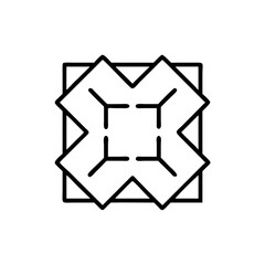 Abstract geometric pattern in black and white design  