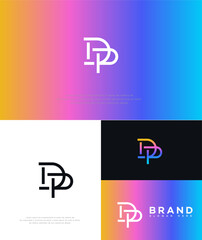 DP Logo Design Modern, Minimalist, Gradient, Brand Identity