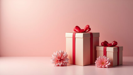 Elegant Mother's Day Gift Packaging: Sophisticated Design Elements & Artistic Presentation for Premium Retail Campaigns in Photo Stock Concept