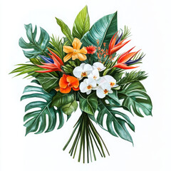 Tropical flower make someone feel happy and cheerful with its beauty