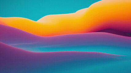 Abstract wavy gradient background, flowing layered color transitions design