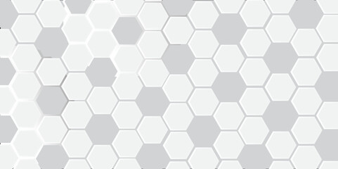 Seamless hexagon pattern with honeycomb design and geometric grid structure