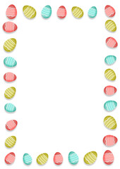 Simple Easter Egg Border Frame background 