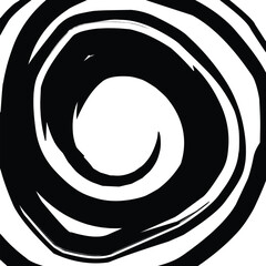 Abstract black and white swirl artwork featuring bold curved lines creating a hypnotic visual effect. Perfect for modern design, graphic inspiration, or minimalist decor with a touch of dynamic moveme