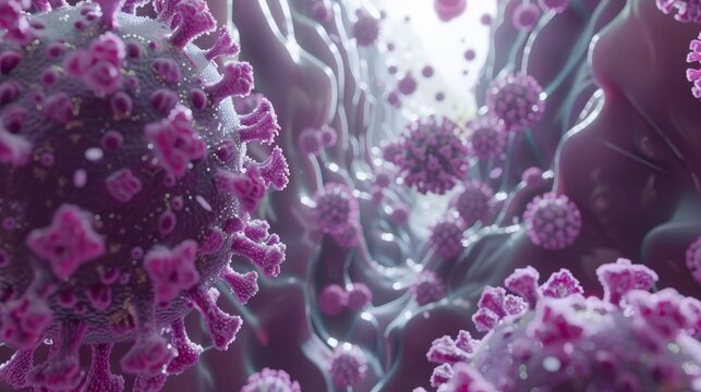 3d illustration depicting chronic obstructive pulmonary disease and respiratory viral infections