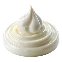 creamy dollop of white cream or moisturizer  isolated on white background PNG,AI GENERATED