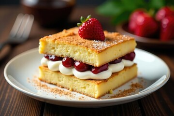 Classic Italian dessert, layers of coffee-soaked ladyfingers and mascarpone cream , detail, recipe