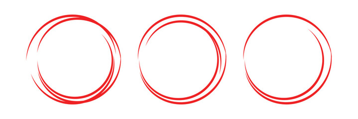 Doodle element hand drawn circle illustration