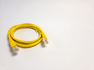 Ethernet LAN cable. Isolated on white background