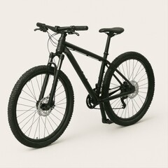 Obraz premium a modern mountain bike positioned on a plain white background.