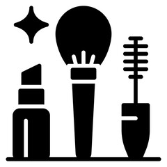 Makeup Tools Solid Icon