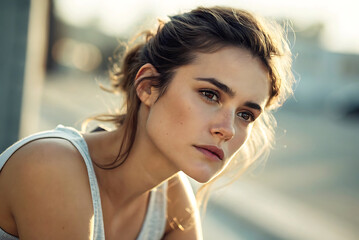 Young Women Celebrating with Confetti on Rooftop Party
