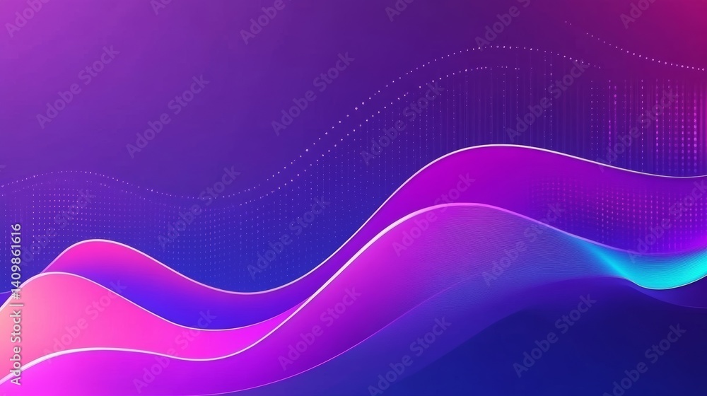 Poster purple and pink gradient fluid flow shape background, abstract background with the colorful mesh col