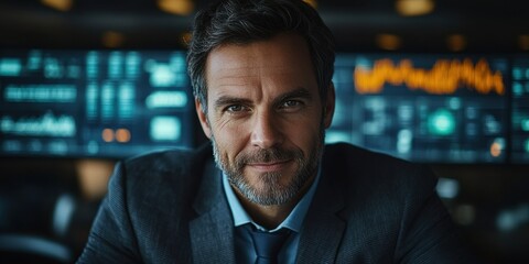 A man in a suit is smiling at the camera