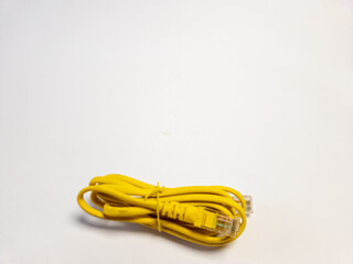 Ethernet LAN cable. Isolated on white background