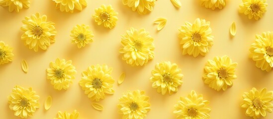 Radiant Yellow Daisy Floral Arrangement on Monochromatic Backdrop for Creative Projects