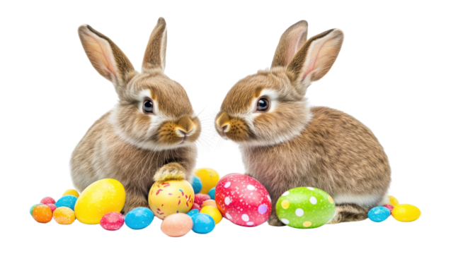 PNG Easter bunnies bunny easter eggs.