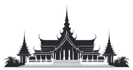 Obraz premium PNG Temple architecture building pagoda.