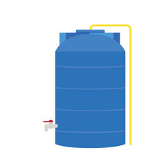 Water tank vector. Tap. Water tank on white background.