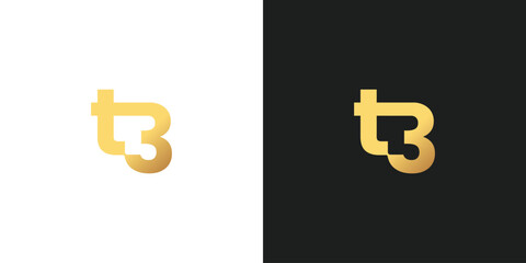 Letter T3 Logo Design