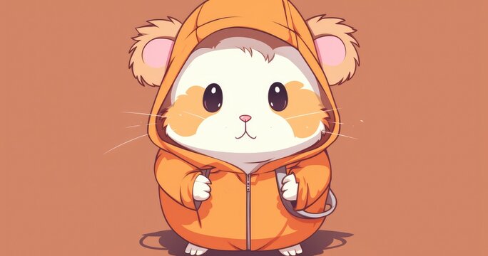 a hamster Digimon and its evolution in a superior hamster with a cute onesie 