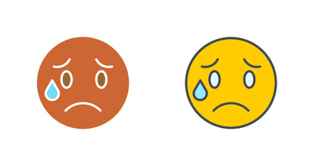Fototapeta premium Crying Face Icon Design