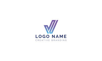 Minimalist V Logo for Branding and Identity.
